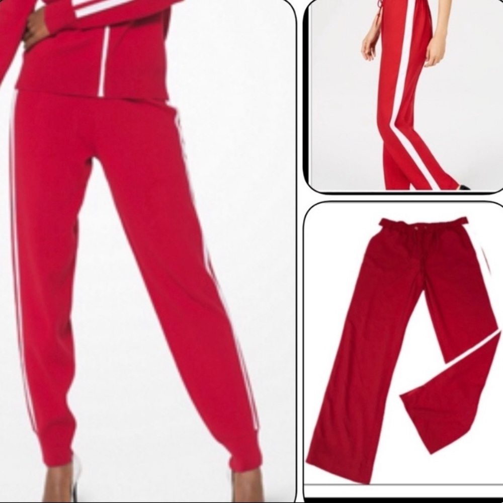 MICHAEL KORS red jogger athletic pants